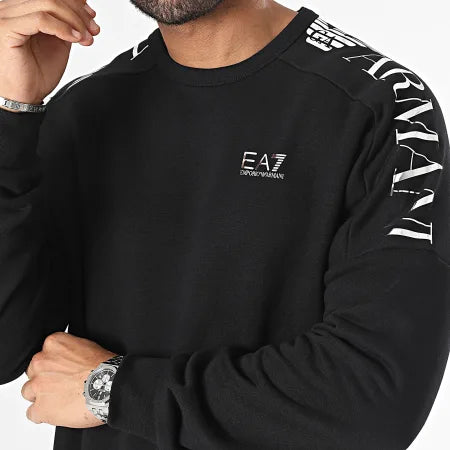 EA7 Emporio Armani Sweatshirt Black Silver Phases Men s Fashion