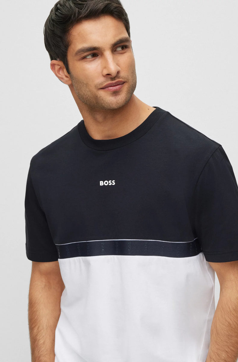 Hugo Boss T-Shirt Tee Taped-Dark Blue – Phases Men's Fashion