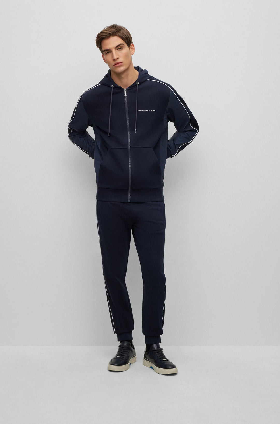 Hugo Boss Porsche x Jacket Softshell Hooded-Navy – Phases Men's Fashion