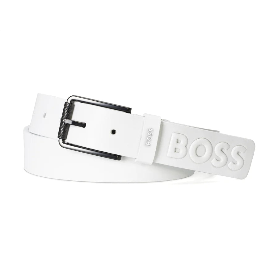 Hugo Boss Italian Leather Belt Tint White Phases Mens Fashion 2815